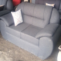 Modern grey two seater sofa