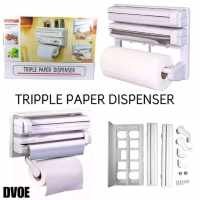 Tripple paper dispenser foil and flim rack