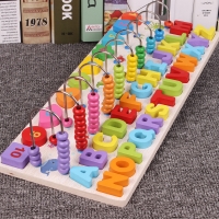 Montessori kids learning set with alphabets and numbers
