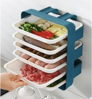 Kitchen multilayered food prep rack