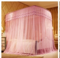 High quality 2 stand mosquito net with rails available 4*6 ft/5*6 ft/6*6 ft and colors White/Pink/Cream/Purple