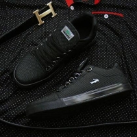 All Black Rubber soled laced Lacoste Shoes
