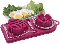 New 2 in 1 Egg Slicer Material: Plastic and stainless steel