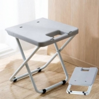 Mini Portable Folding Stool,Light Weight Metal and Plastic Folding Chair,330lb Capacity,9.8 inch