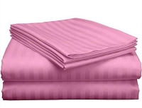 High quality colored satin stripped cotton bedsheets