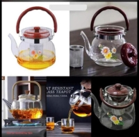 2.2ltrs heat resistant infuser kettle Glass Tea Pot With Removable Infuser Heat Resistant Borosilicate Perfect For Brewing Loose Tea