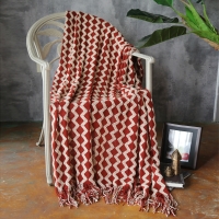 Checkered Print-Classy smooth Bohemian Knitted shawl/blanket 