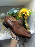 Brown official leather shoes