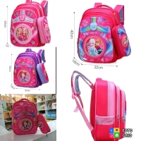Disney cartoon girls backpack+pencil bag 
