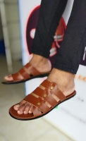 pure brown normal fitting men sandal 