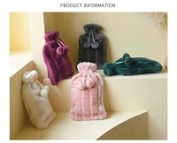 Hot water bottle with faux fleece cover Capacity 2 litres. For cramps, cold season and rainy season
