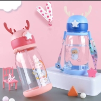  Baby water bottle with Handle kids and straw water bottle