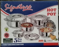 5 pcs Blue Stainless Steel Hotpots (1000/1500/2000/2500/3500)