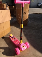 kids adjustable pink high speed lights making fashionable scooter