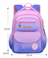 Qin Mi School Backpack Baby Girl School Bag pink and blue