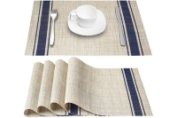 PVC Non woven placemats Heat resistant washable Table Mat