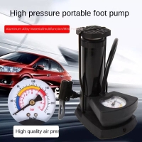 High pressure Single cylinder With Gauge portable foot pump applicable for all types of vehicles, bicycles motorcycles and sports balls