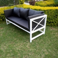 Classy Outdoor  garden 3 seater seat black and white made comfortable and durable