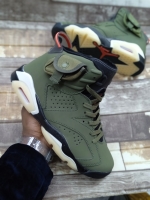 Air Jordan  6 Retro Green fitted with a rubber sole for traction and comfort Sizes 39 -45