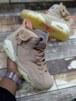 Air Jordan 6 Retro Brown fitted with a rubber sole for traction and comfort Sizes 39 -45