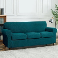 Dark Teal 3 seater Slip Covers with Cushion covers quality seat covers Superior fabric Fits any size sofa Stays in place Easy installation Machine washable sofa covers