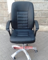 Basic padded desk chair Rikeys Ergonomic Office Chair with 3 Way Armrests Lumbar Support and Adjustable Headrest High Back Tilt Function Black