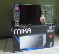 MIKA Microwave Oven, 20L, with Grill, Digital Control Panel, Mirror Finish