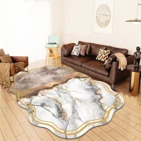 3D Luxury Wallpaper Marble and Gold Abstract Background Texture Rugs Floor Mat Soft Non Slip Area Throw Rugs Door Mat Nursery Carpet for Living Room Home Indoor Outdoor Yoga Mat Runner Rugs
