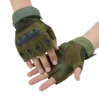 Tactical Half Finger Breathable Sport Gloves for Men’s and Women’s Tactical Outdoor Sports, Gyms and Fitness (Green)