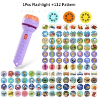 112Pattern Flashlight Projector Torch Lamp / Baby Sleeping Story Book Early Education Toy For Kid Holiday Birthday Xmas Gift/ 