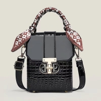Order from Rikeys New Classy Fashion Alligator Leather Shoulder Bag Candy Color Crossbody Women Handbags