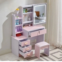 Pink Gorgeous Dressing mirror Simple Modern Dresser Home Bed Size 80*36*131 Available in dark brown, cream and pink assembling needed