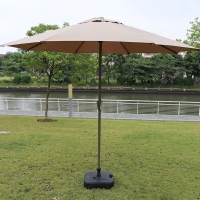 Folding Outdoor umbrella with iron pipe  2.7m diameter, 2.3m height  [BEIGE]