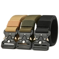 YOORAN Tactical Belts for Men 4 Pack, Compass Military Web Belt, Heavy-Duty Quick-Release Metal Buckle Riggers Belt for Men