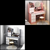 Lovely Minimalist make-up/dressing table Material -solid wood, high  quality foam Size 80cmx120cmx37cm Comes with a chair