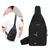 Buy Fashion Smart  Cross Chest Bag For Men Shoulder Bag Crossbody Backpack Waterproof Sling Backpack Bag With USB Charging Port for Traveling/Camping/Hiking/Gym/Sports/Outdoor/Picnic [BLACK]