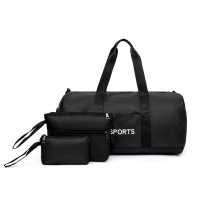 Men Women New Travel Handbag 3PCS Waterproof Oxford Cloth Shoulder Bag Wet-dry Seperation Shoes Bag Fitness Yoga Handbag Travel Luggage Bag.