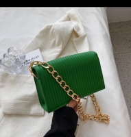 Green Elegant Sling bag Fashion Women Shoulder Bag New Luxury Handbags for Women Striped Leather Female Crossbody Bag Simple Casual Designer Bags