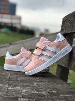 Baby pink Girls Boys Adidas Kids Sneakers Shoes White Children Shoes 2021 Fashion Causal Comfort Elegant Flat Sports Running Shoes Kid Skate for Girls  sizes available 31  - 35