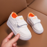 White with Yellow inner 4-12 Years Children Casual Shoes for Boys Girls White Sports Running Shoes Kids Sneakers Students School Board Shoes