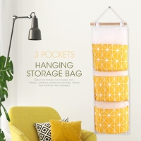 Buy Large Capacity Storage Bag, Hanging Storage Bag, Saving Space Restaurant for Kitchen Bathroom Home [Yellow]