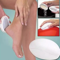 Generic egg shaped Pedicure Foot File Scrubber Exfoliating Callus Remover Stainless Steel Massage Care