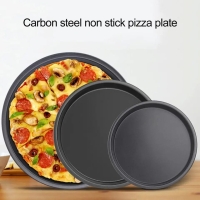 Buy this Classy and Easy to use  3pcs  Pizza Pan Pizza Crisper Pan Black Pizza Tray Pizza Pan Pizza Baking Tray Bakeware for Home Restaurant Kitchen Grill Baking Sheet