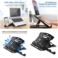 Buy this latest Easy to handle Laptop Stand Desk Recliner Laptop Stand Foldable ABS Plastic Notebook Riser Mount Ventilated Desktop Holder Ergonomic Adjustable for Office Library Home (Color : B)