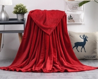 Flannel Blanket, Microfiber SoftBlanket,Cozy and Warm Blanket for All Seasons.Big Red-120cm x200cm