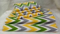 Buy our amazing and affordable 7*8  zig zag bedsheets cotton  with 4 pillowcases 