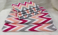 Buy this amazing easy to clean 7*8  zig zag bedsheets cotton  with 4 pillowcases 