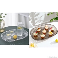Buy this amazing clear Nordic /Luxury Tray Gold  H Size 35*23*4cmandles