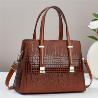 Classy Women Handbags Fashion 3 set PU leather casual Cross-Body Top Handle Shoulder wallet Bags Brown