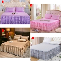 6*6 sized Beautiful bed skirts/bedskirts with 1 bedskirt and 2 pillowcases Improving your bed